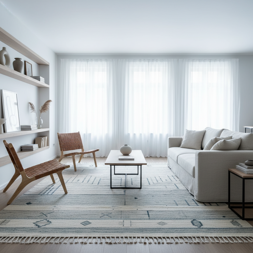 Custom Bohemian Rug That Matches Minimalist Scandinavian Neutral Decor: Buyer Guide