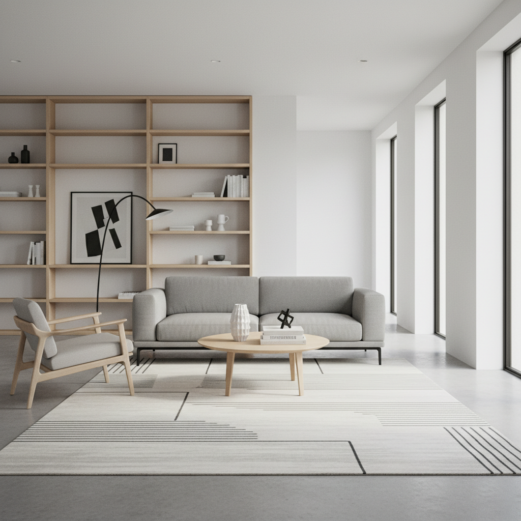 How to Choose a Custom Modern Geometric Rug That Matches a Minimalist Scandinavian Living Room