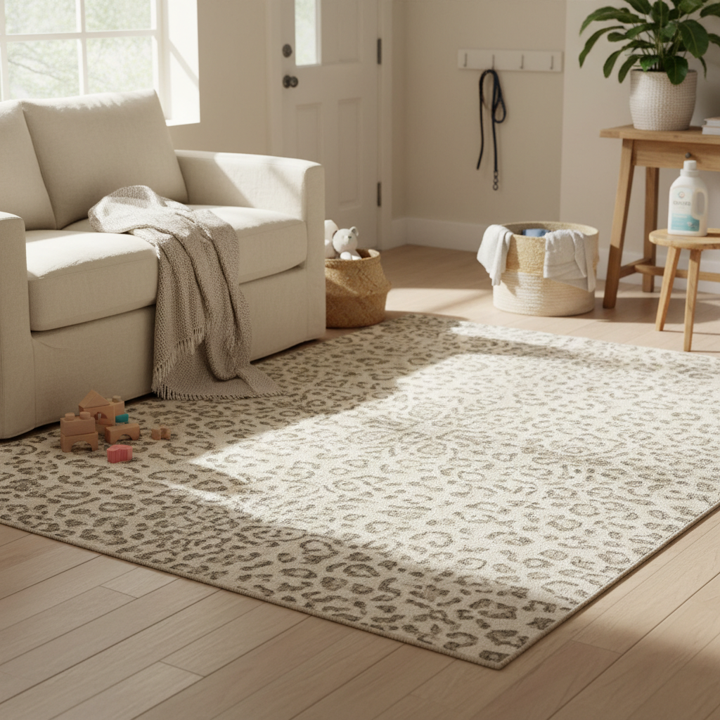 How to Machine Wash a Leopard Print Area Rug for Kids and Pets (Step-by-Step)