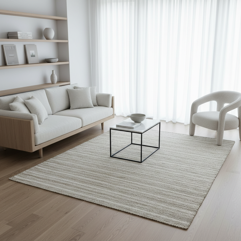 Custom Farmhouse Rug in Neutral Colors to Match Minimalist Scandinavian Decor (Buyer Guide)