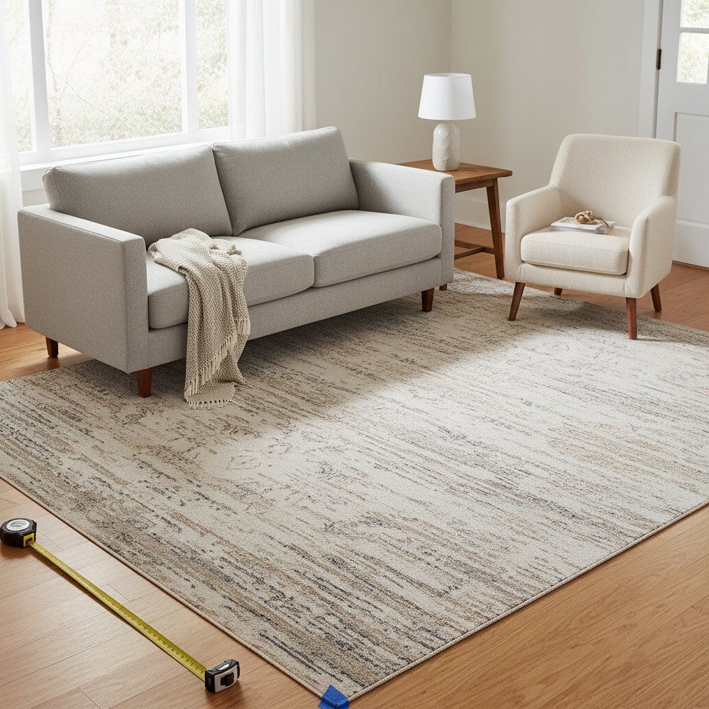 How to Choose the Right Size Abstract Art Rug for Living Room (Non Slip, Custom)