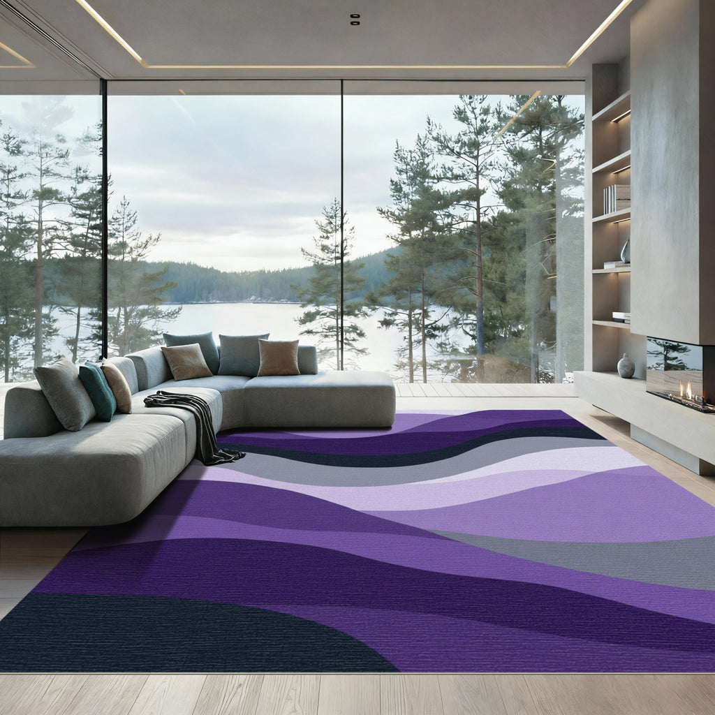 Onyx Amethyst Wave Landscape Rug
