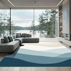 Abstract Wave Landscape Rug