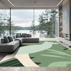 Whimsical Mint Creature Forest Scene Rug