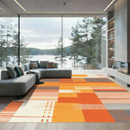 Modern Abstract Stripe Collage Rug
