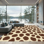 Brown Spots On Creamy Background Rug