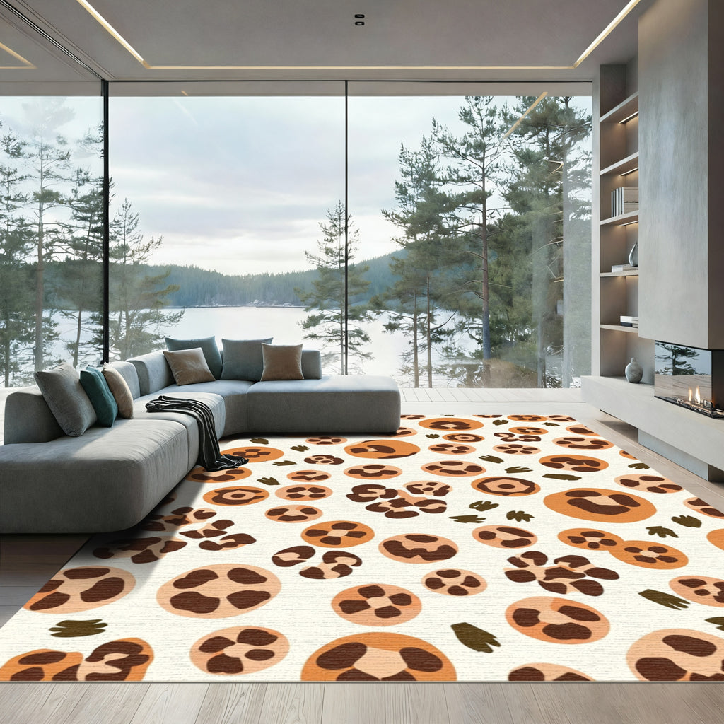 Earth Tones Spotted Organic Shapes Rug
