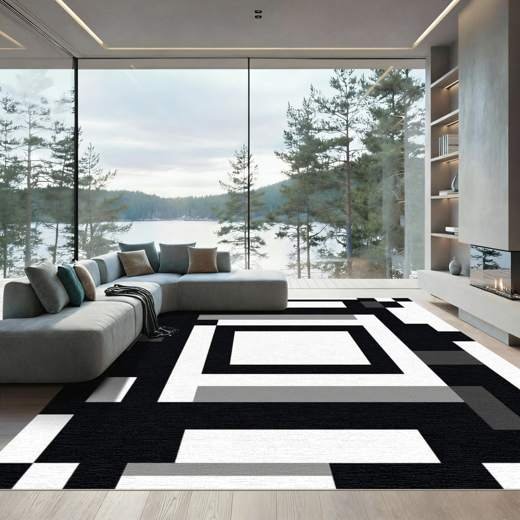 Monochromatic Geometric Abstraction Rug