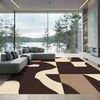 Mid Century Modern Curves And Squares Rug