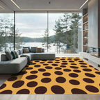 Amber Brown Spotty Spheres Rug
