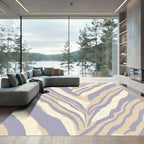 Soft Lavender Cream Animal Print Rug