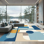 Modern Abstract Geometric Shapes Rug