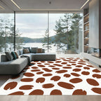 Brown Speckled Spot Pattern Rug