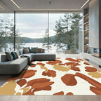 Terracotta Abstract Floral Compositions Rug