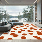 Cream Terracotta Blobs and Dots Rug