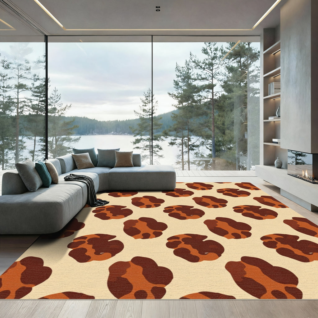 Bold Brown Animal Spot Rug