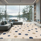 Neutral Polka Dot Scatter Rug