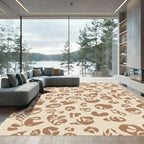 Modern Tan Cheetah Spots Rug