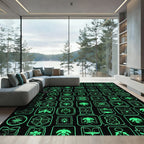Emerald Neon Insect Collection Rug