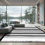 Bold Parallel Band Contemporary Rug