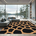 Brown Ochre Giraffe Spots Rug