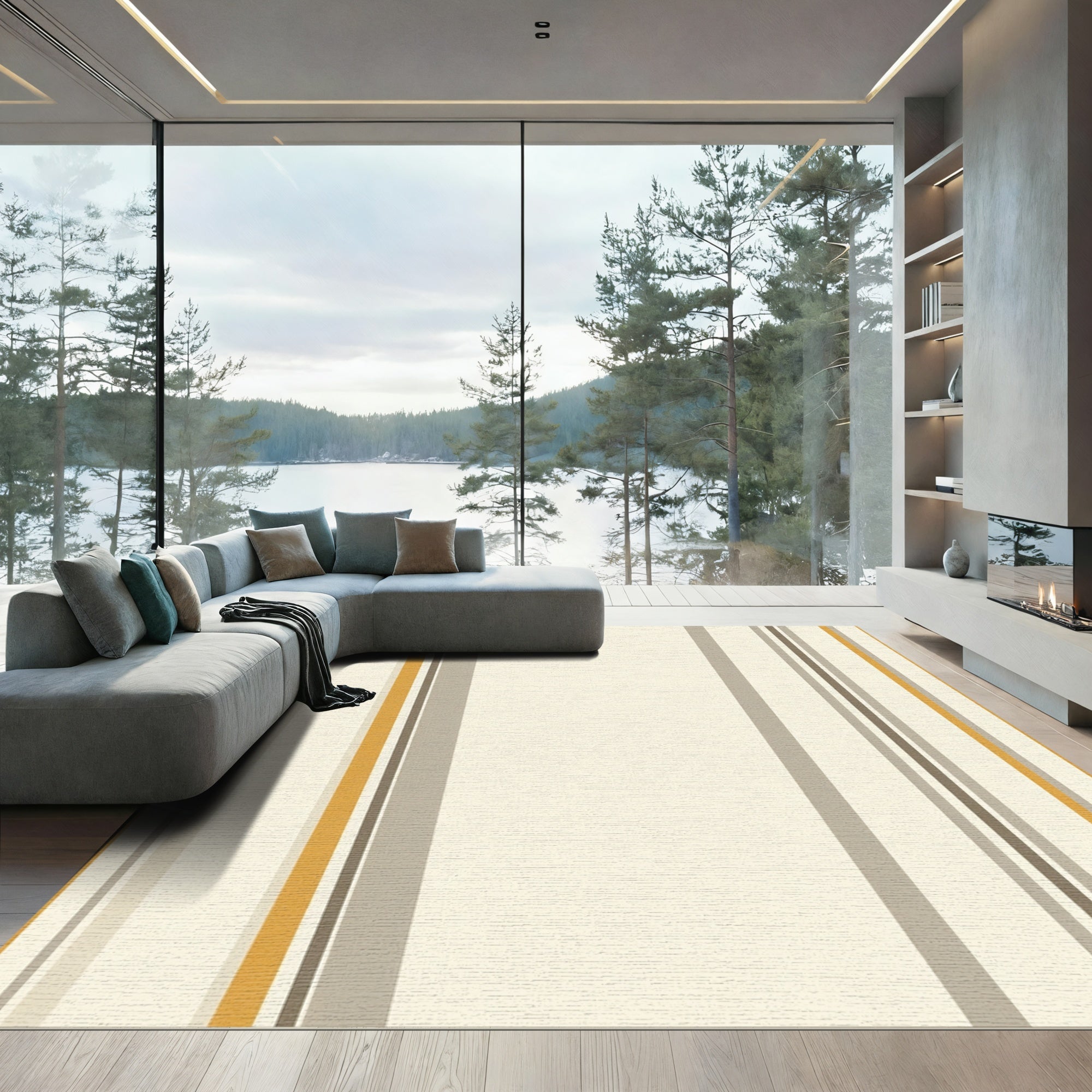 Earthy Stripe Vertical Accent Rug