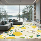 Yellow Lemon Blossom Branch Arrangement Rug