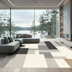 Modern Abstract Rectangle Block Rug