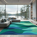Deep Ocean Wave Landscape Rug