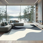 Monochromatic Cloud Abstract Wave Rug