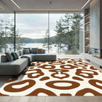 Brown Beige Organic Spot Rug