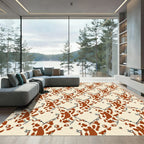 Brown Organic Splotch Diamond Rug