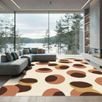 Earthy Tone Abstract Spot Rug
