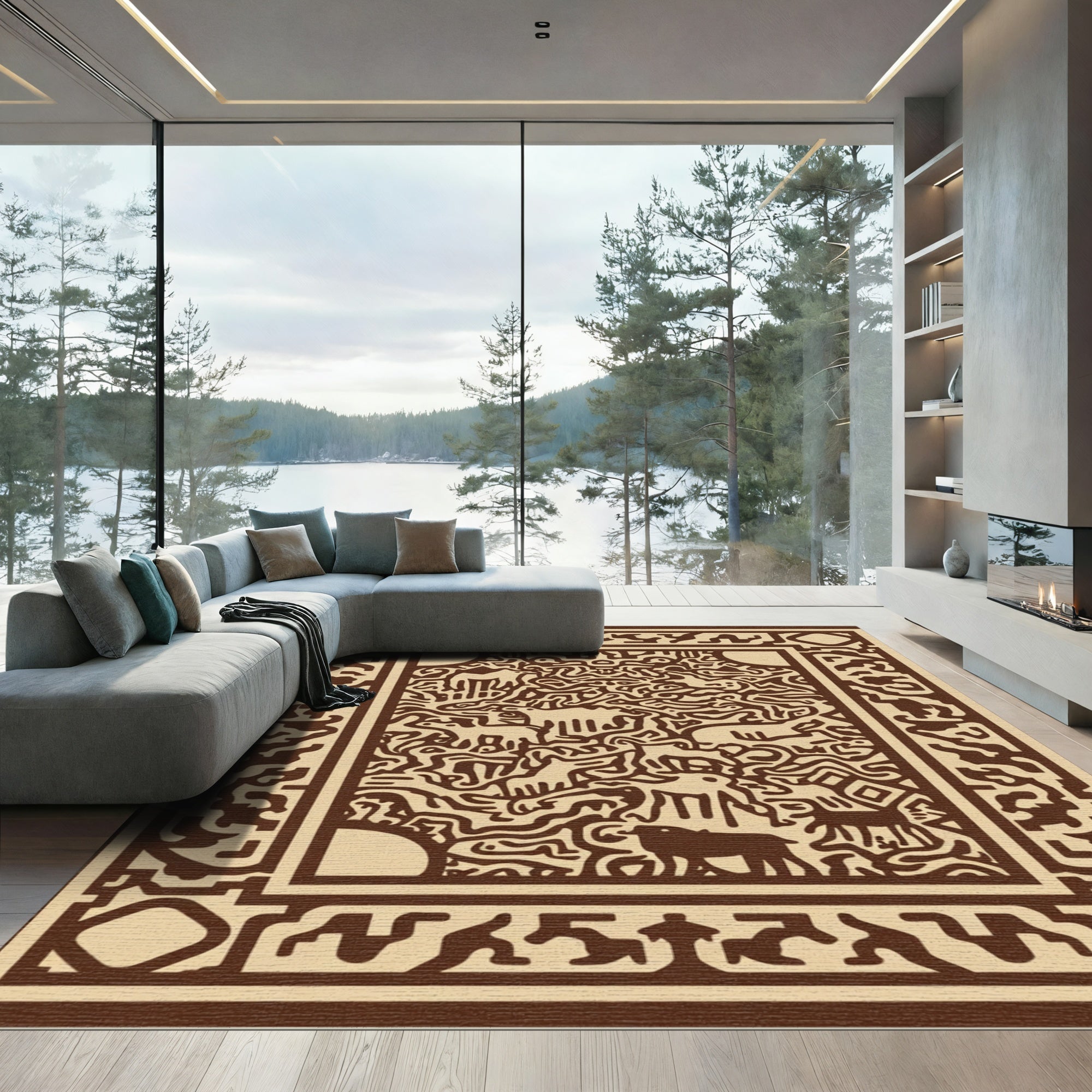 Narrative Beige Animal Caravan Rug
