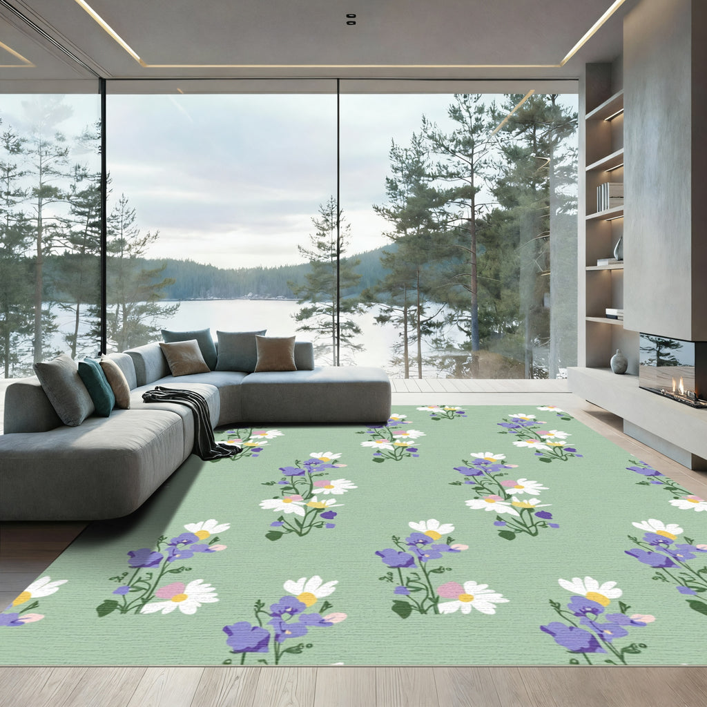 Sweet Daisy Bluebell Meadow Rug