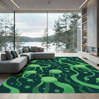 Verdant Organic Tendril Swirls Rug