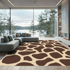 Brown Tan Giraffe Spot Organic Rug