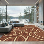 Rich Brown Agate Organic Flow Rug