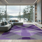 Amethyst Waves Geometric Harmony Rug