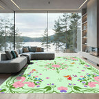 Whimsical Fairy Garden Floral Sprinkle Rug