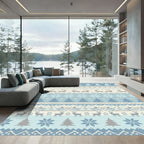 Winter Woodland Reindeer Fair Isle Rug