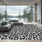 Classic Black White Animal Spot Rug