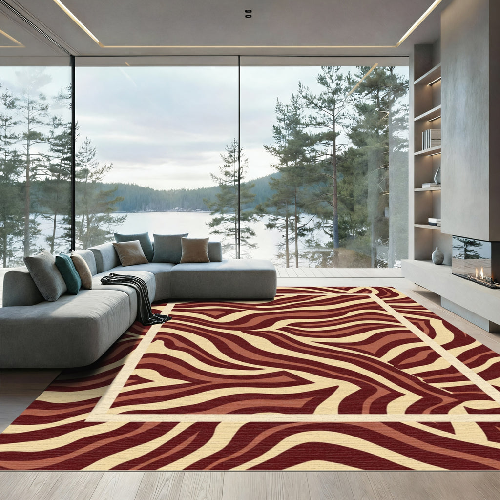 Rich Earth Tone Animal Print Rug