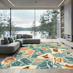 Woodland Creatures Autumn Foliage Rug