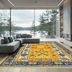 Yellow Tribal Geometric Kilim Rug