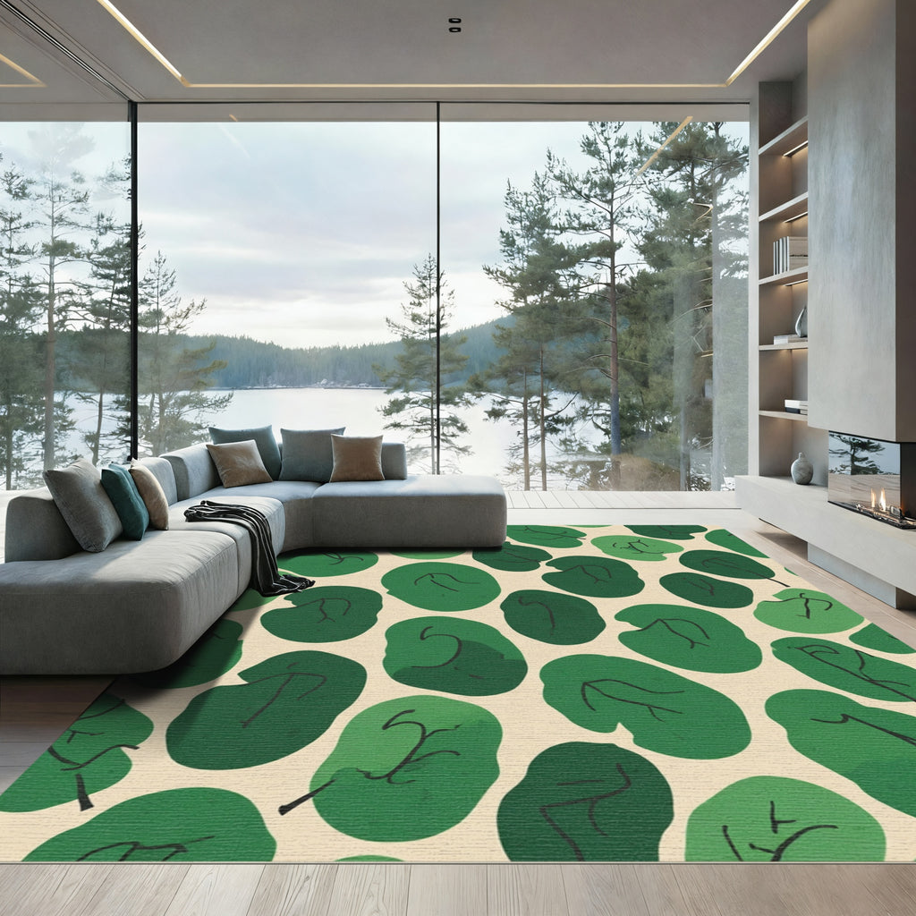 Green Leafy Backdrop Rug