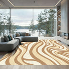 Earthy Swirls Zebra Stripe Rug