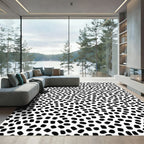 Monochromatic Scattered Pebble Texture Rug