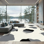 Monochromatic Abstract Spots Rug