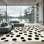 Black Speckled Cream Spotty Rug